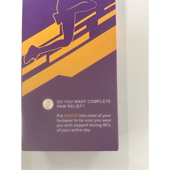 DAKVO Orthotic Curve Design Sport Shoe Insole "M" Hard Arch Support Trimmable - Picture 3 of 9